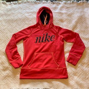 Nike Therma Fit Woman Long Sleeve Pullover Hoodie Sz Small Pink/Red